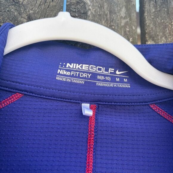 Nike Golf Quarter Zip Shirt Purple Medium - Picture 2 of 4
